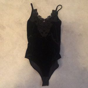 Target velvet lace bodysuit